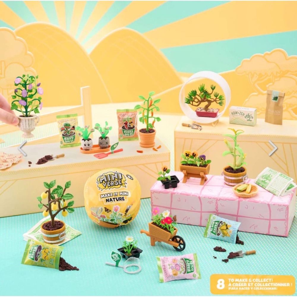 Miniverse Make It Mini Nature Series‎ 3 FULL SET OF 8 Plants Garden Collectible